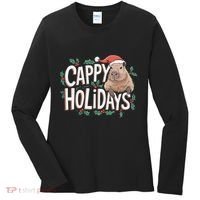 Cappy Holidays Capybara Christmas Women's Long Sleeve Shirt thumb 0
