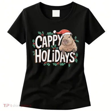 Cappy Holidays Capybara Christmas Women's T-Shirt