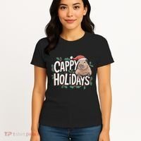 Cappy Holidays Capybara Christmas Women's T-Shirt thumb 4