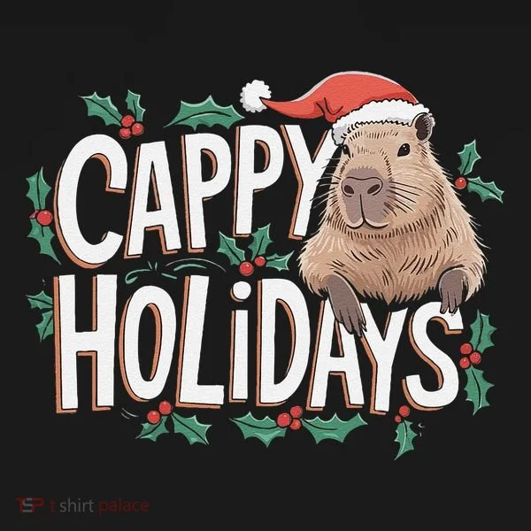 Cappy Holidays Capybara Christmas Kids Sweatshirt