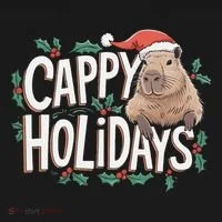 Cappy Holidays Capybara Christmas Kids Long Sleeve Shirt thumb 2
