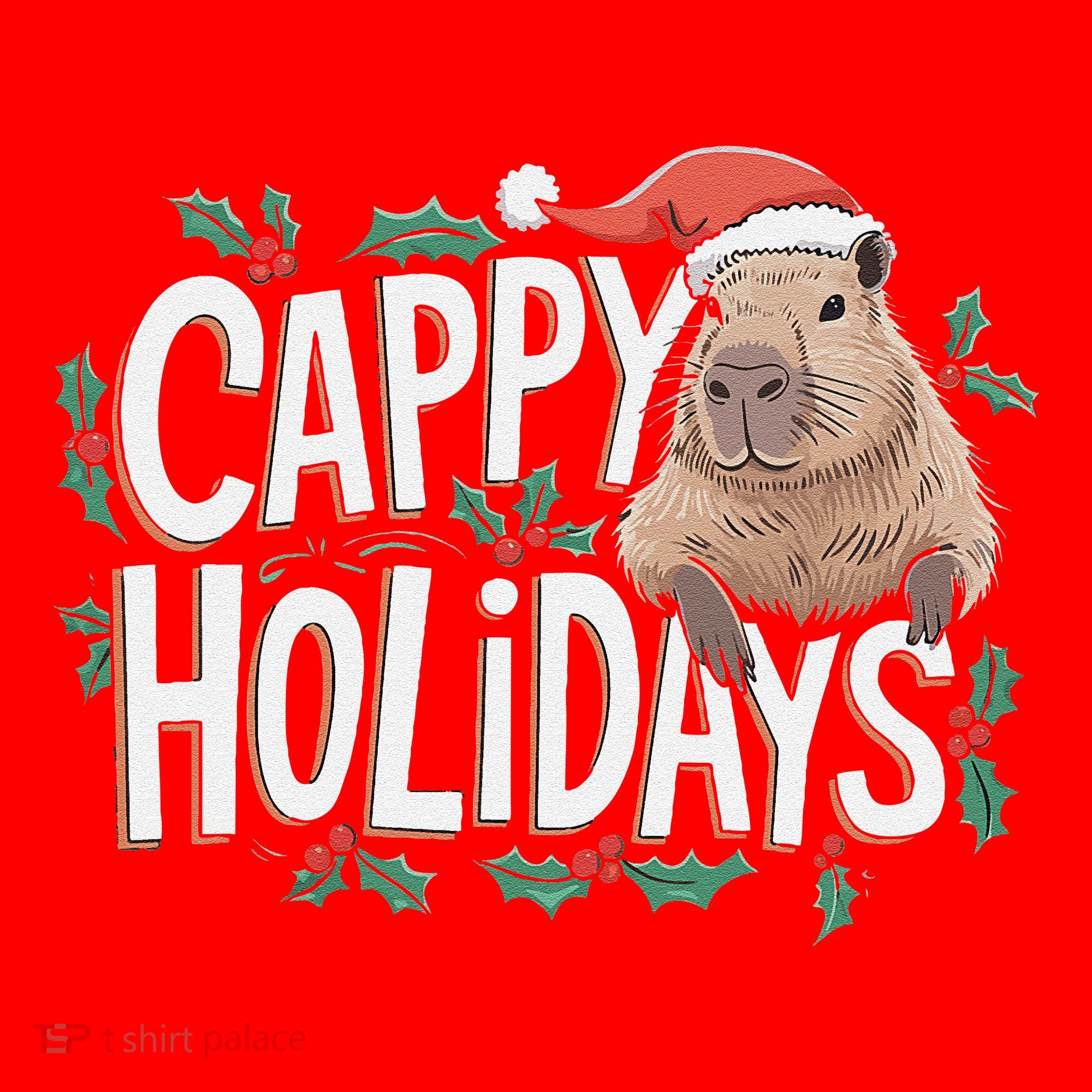 Cappy Holidays Capybara Christmas Santa Hat