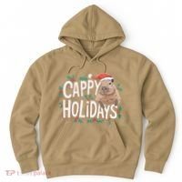 Cappy Holidays Capybara Christmas Hoodie thumb 0