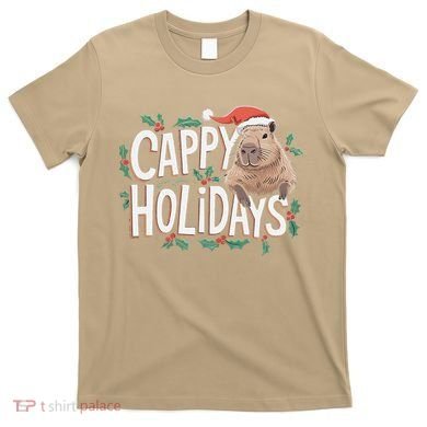 Cappy Holidays Capybara Christmas T-Shirt