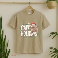 Cappy Holidays Capybara Christmas T-Shirt thumb 2