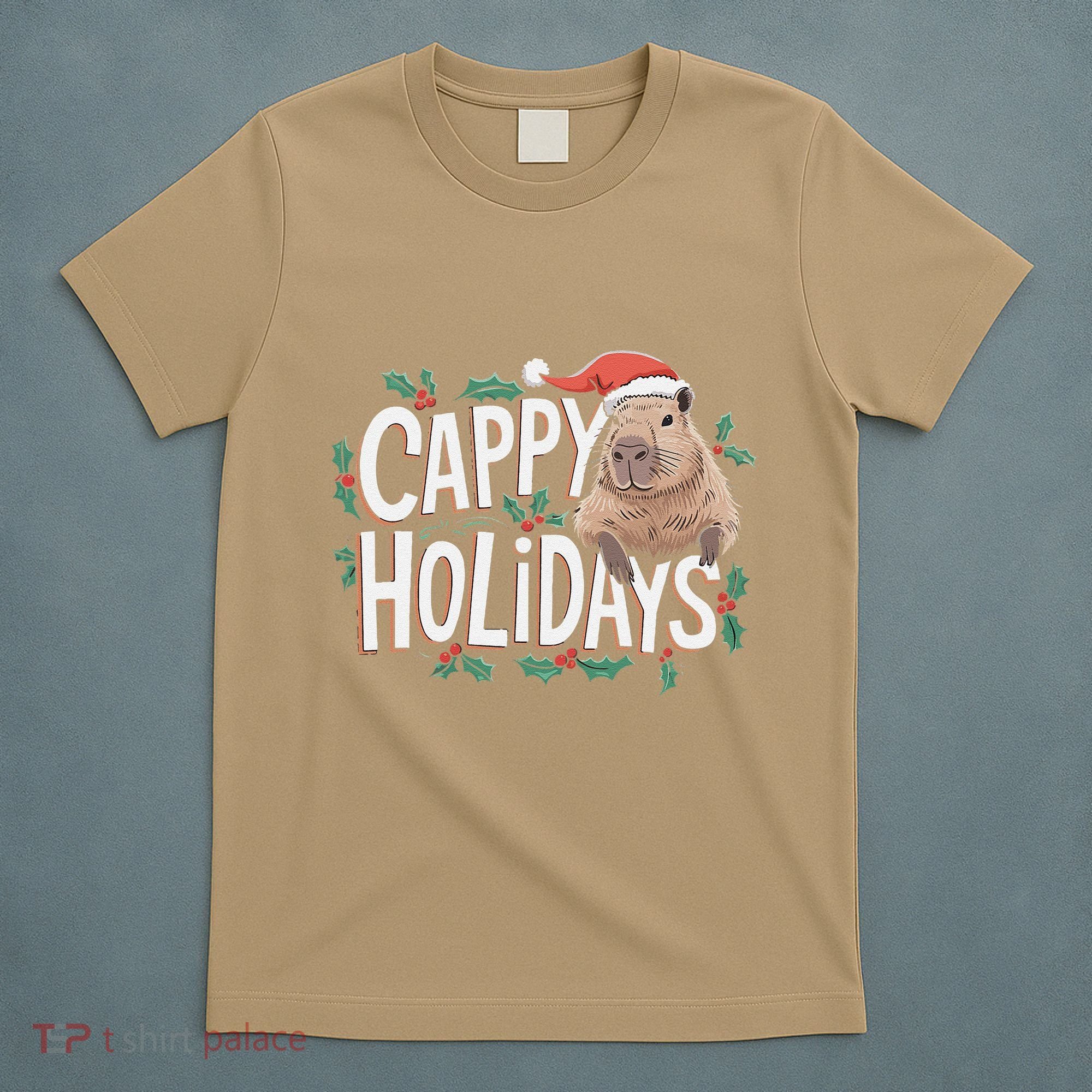 Cappy Holidays Capybara Christmas T-Shirt