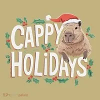 Cappy Holidays Capybara Christmas Kids T-Shirt thumb 2