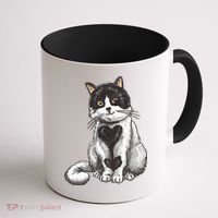 Cat Heart Cute Coffee Mug thumb 1
