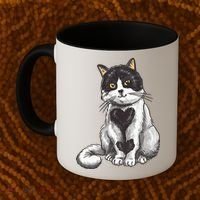 Cat Heart Cute Coffee Mug thumb 2