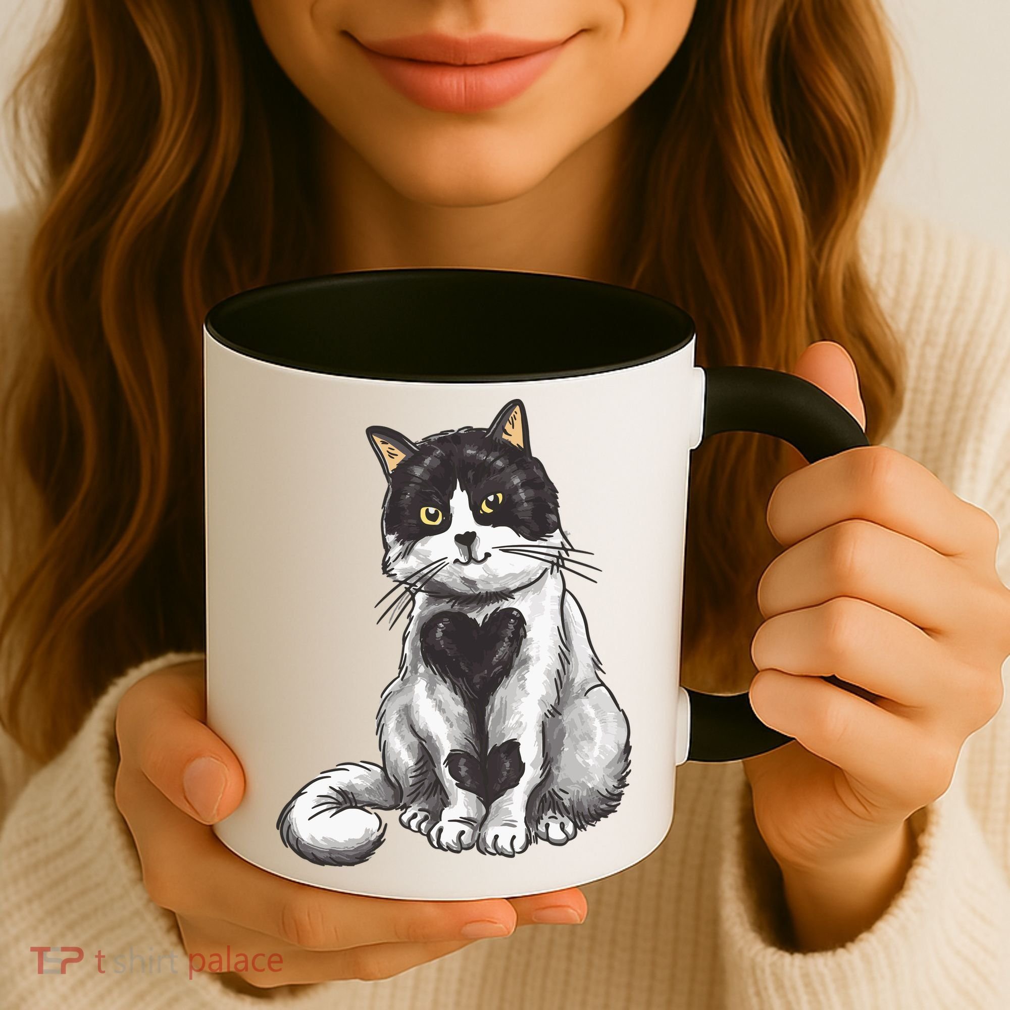 Cat Heart Cute Coffee Mug