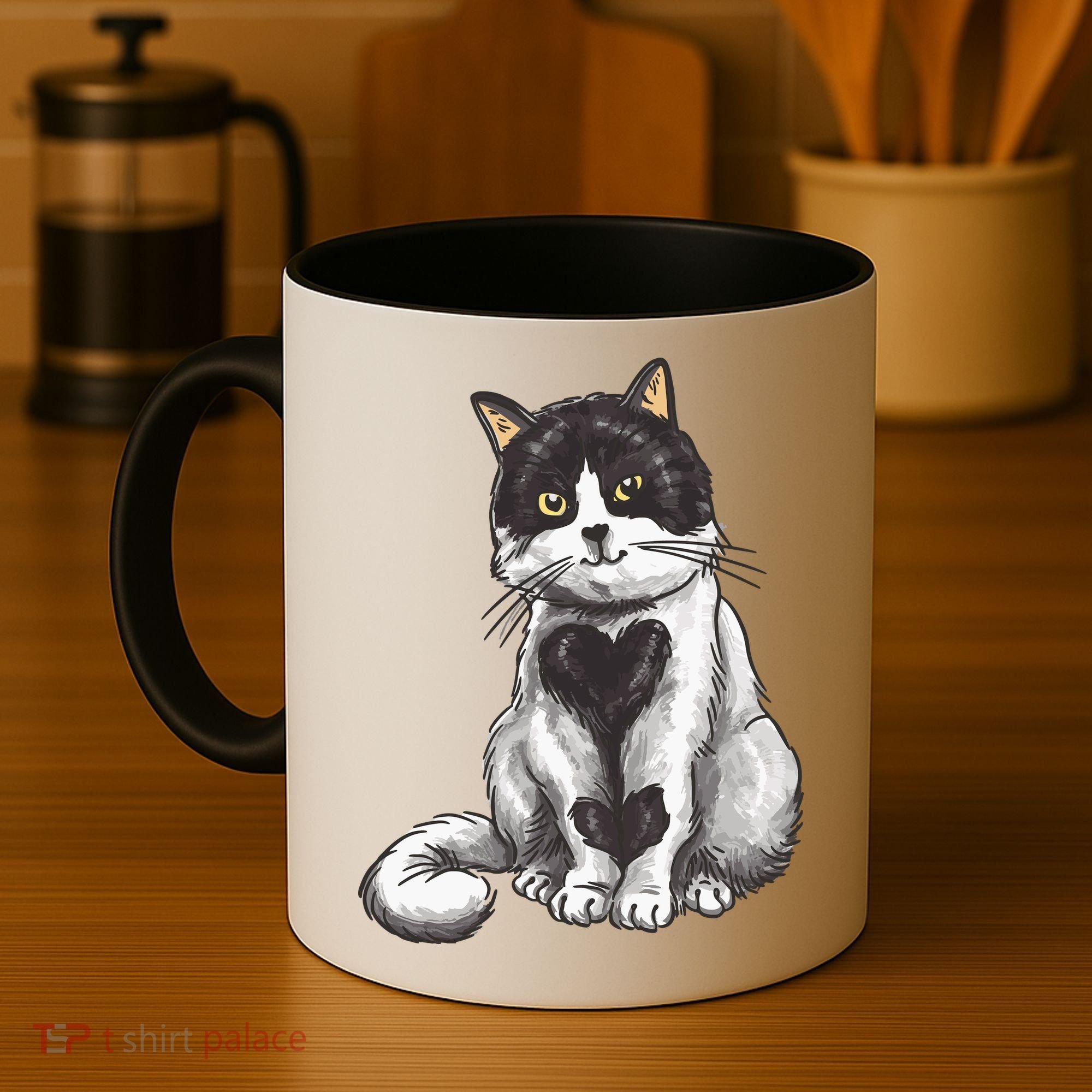Cat Heart Cute Coffee Mug