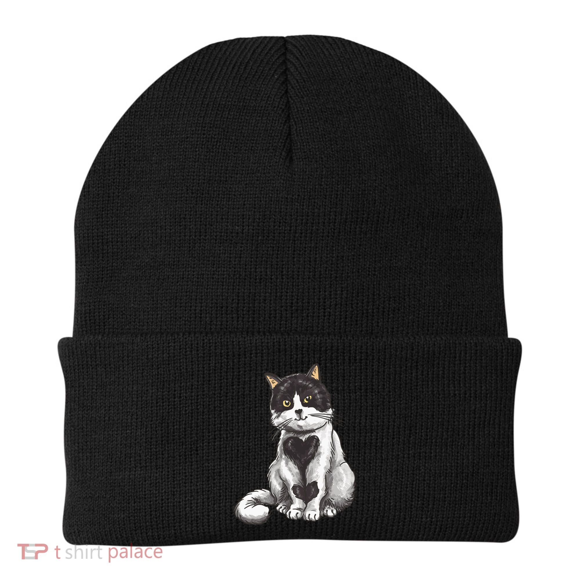 Cat Heart Cute Beanie