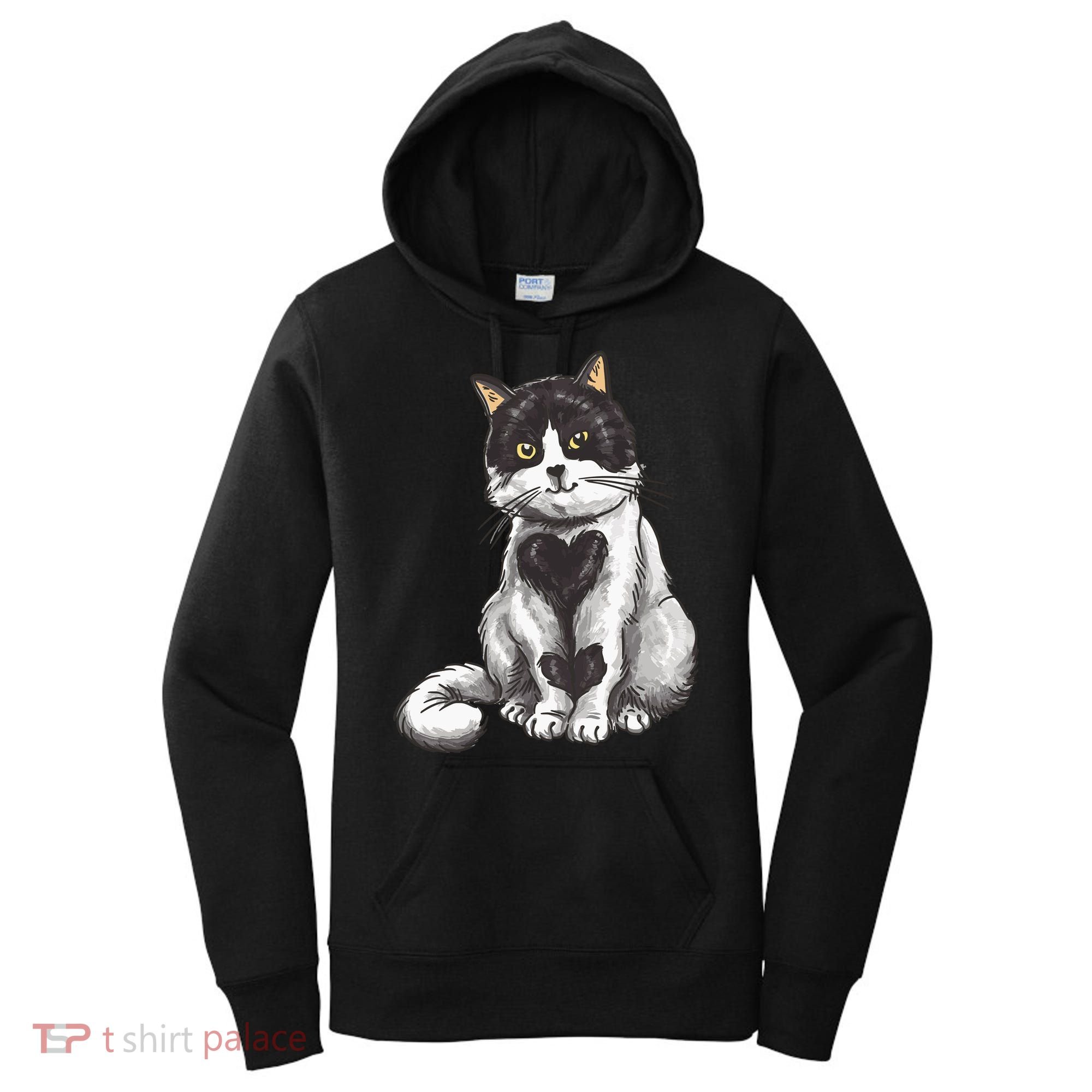 Cat Heart Cute Women's Hoodie
