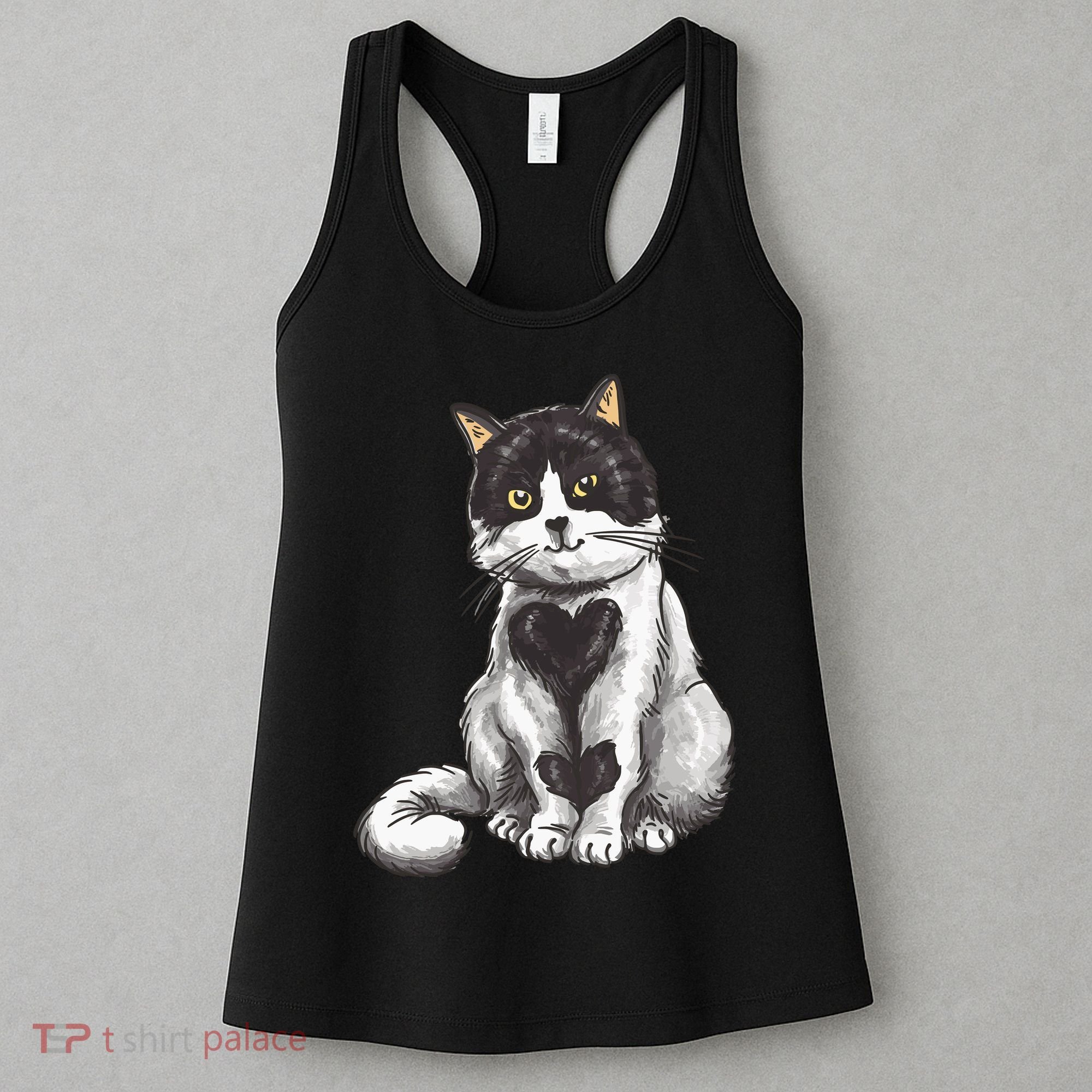 Cat Heart Cute Women's Tank Top