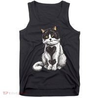 Cat Heart Cute Tank Top thumb 0