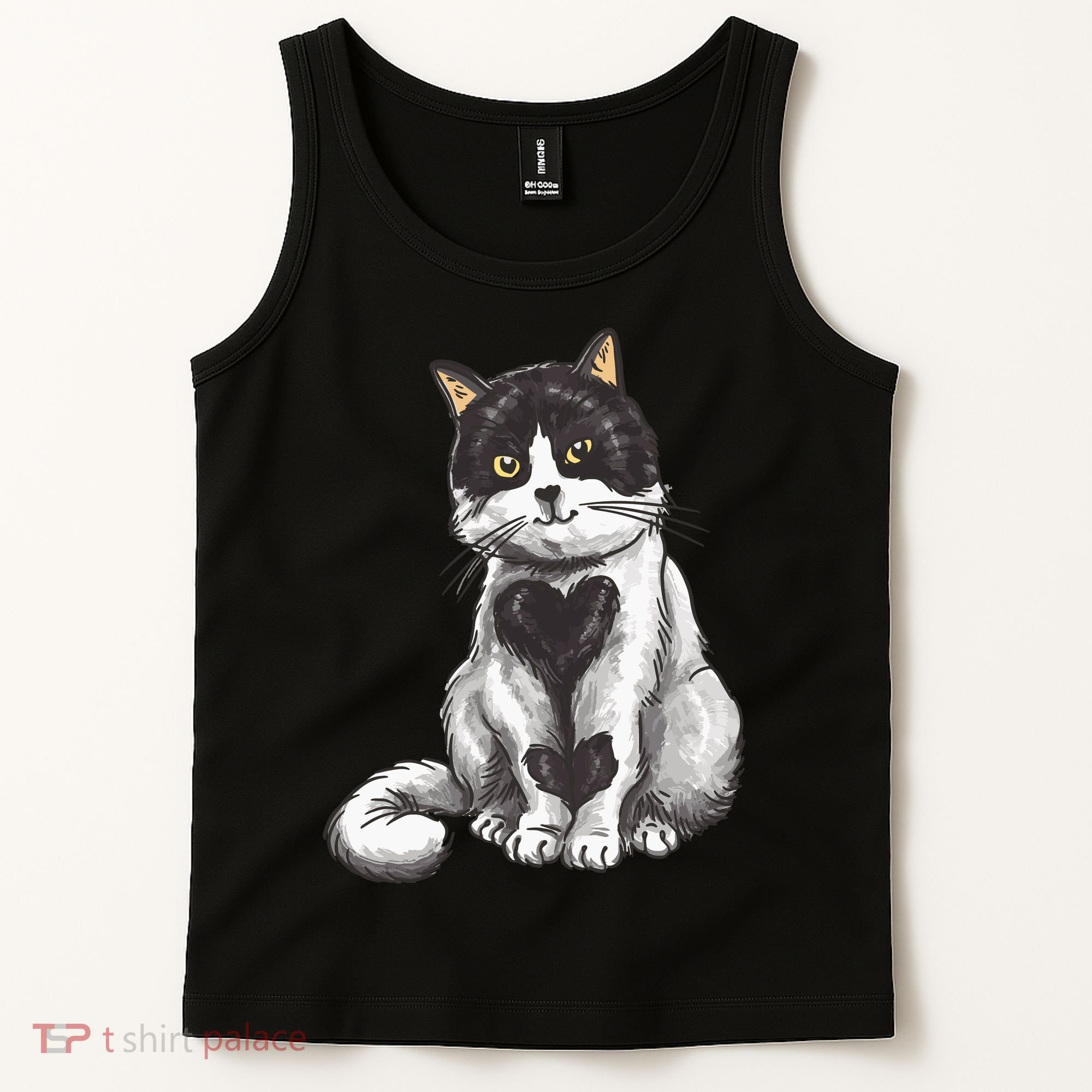Cat Heart Cute Tank Top