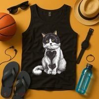 Cat Heart Cute Tank Top thumb 4