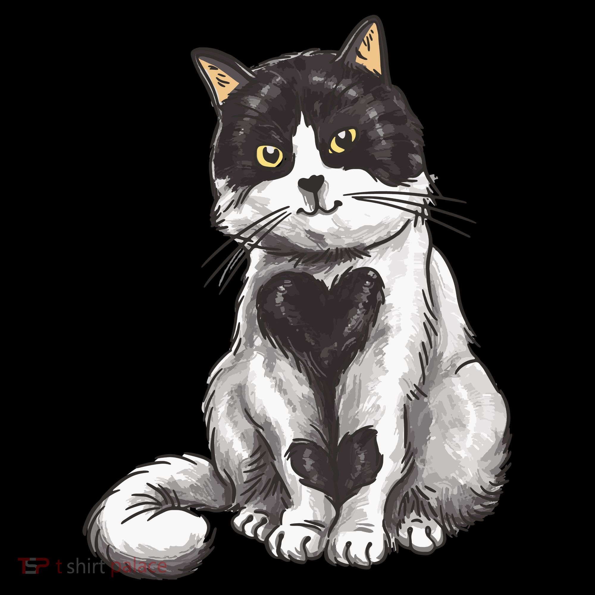 Cat Heart Cute Tank Top