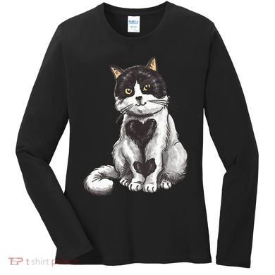 Cat Heart Cute Women's Long Sleeve Shirt