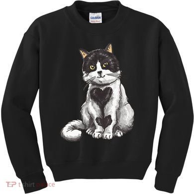 Cat Heart Cute Kids Sweatshirt