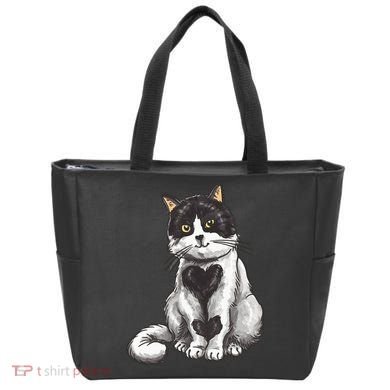 Cat Heart Cute Tote Bag