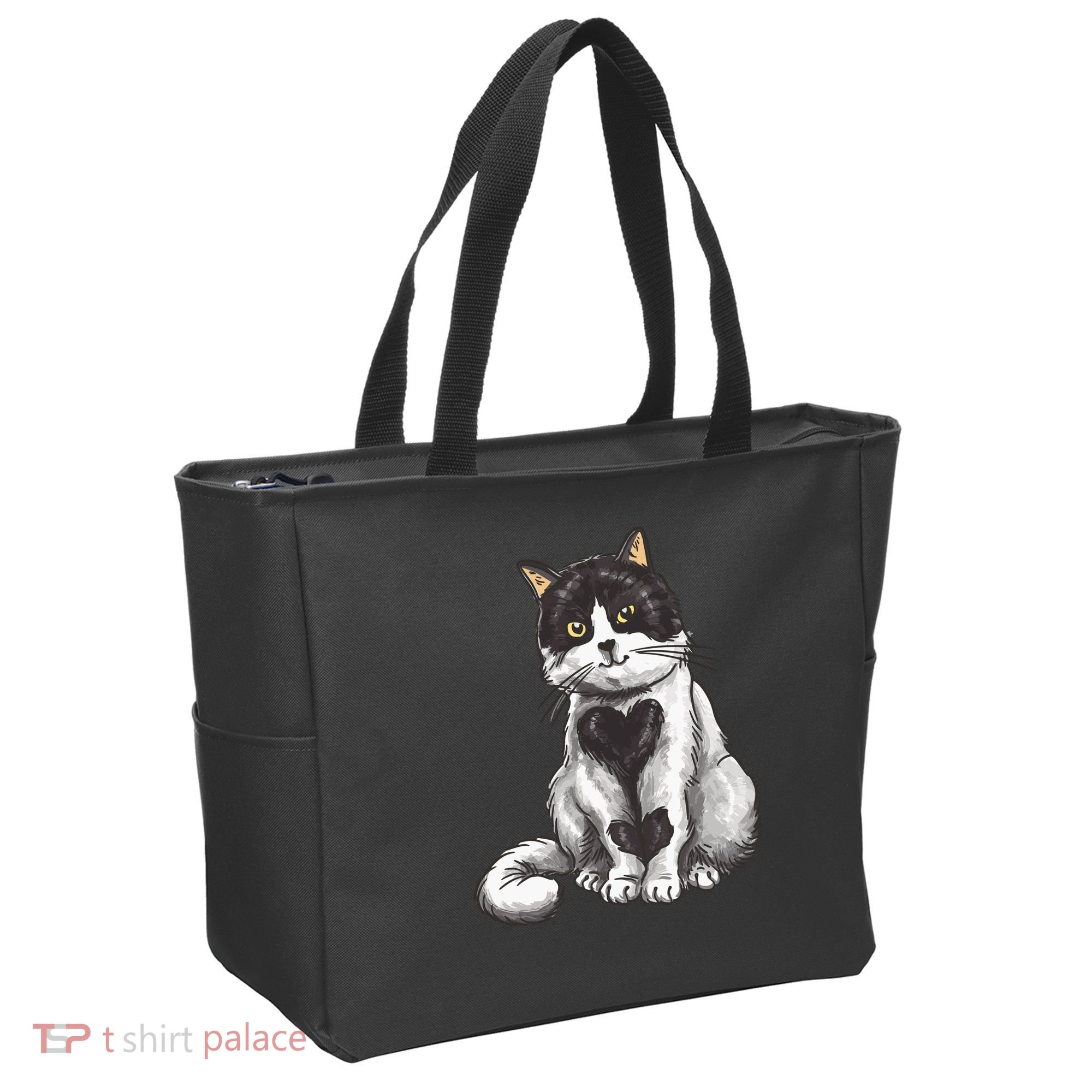 Cat Heart Cute Tote Bag