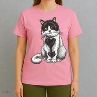 Cat Heart Cute T-Shirt thumb 4