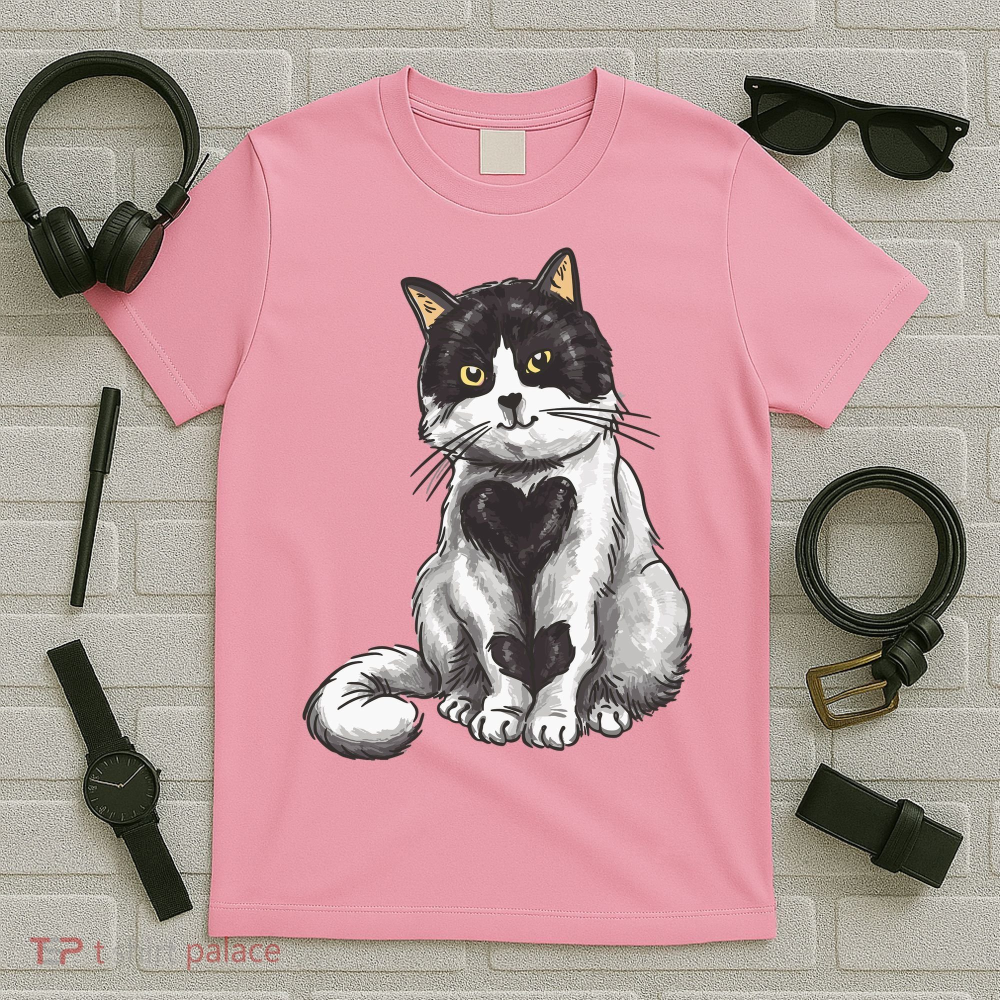 Cat Heart Cute T-Shirt