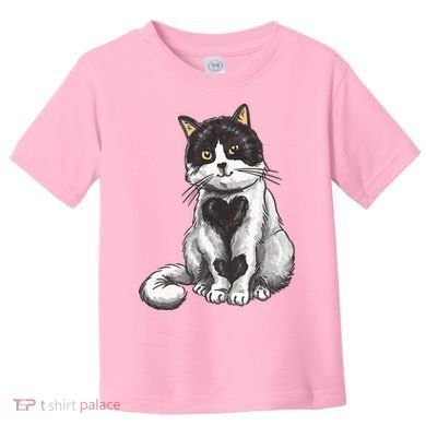 Cat Heart Cute Toddler T-Shirt