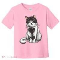 Cat Heart Cute Toddler T-Shirt thumb 0