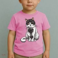 Cat Heart Cute Toddler T-Shirt thumb 2