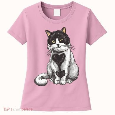 Cat Heart Cute Women's T-Shirt