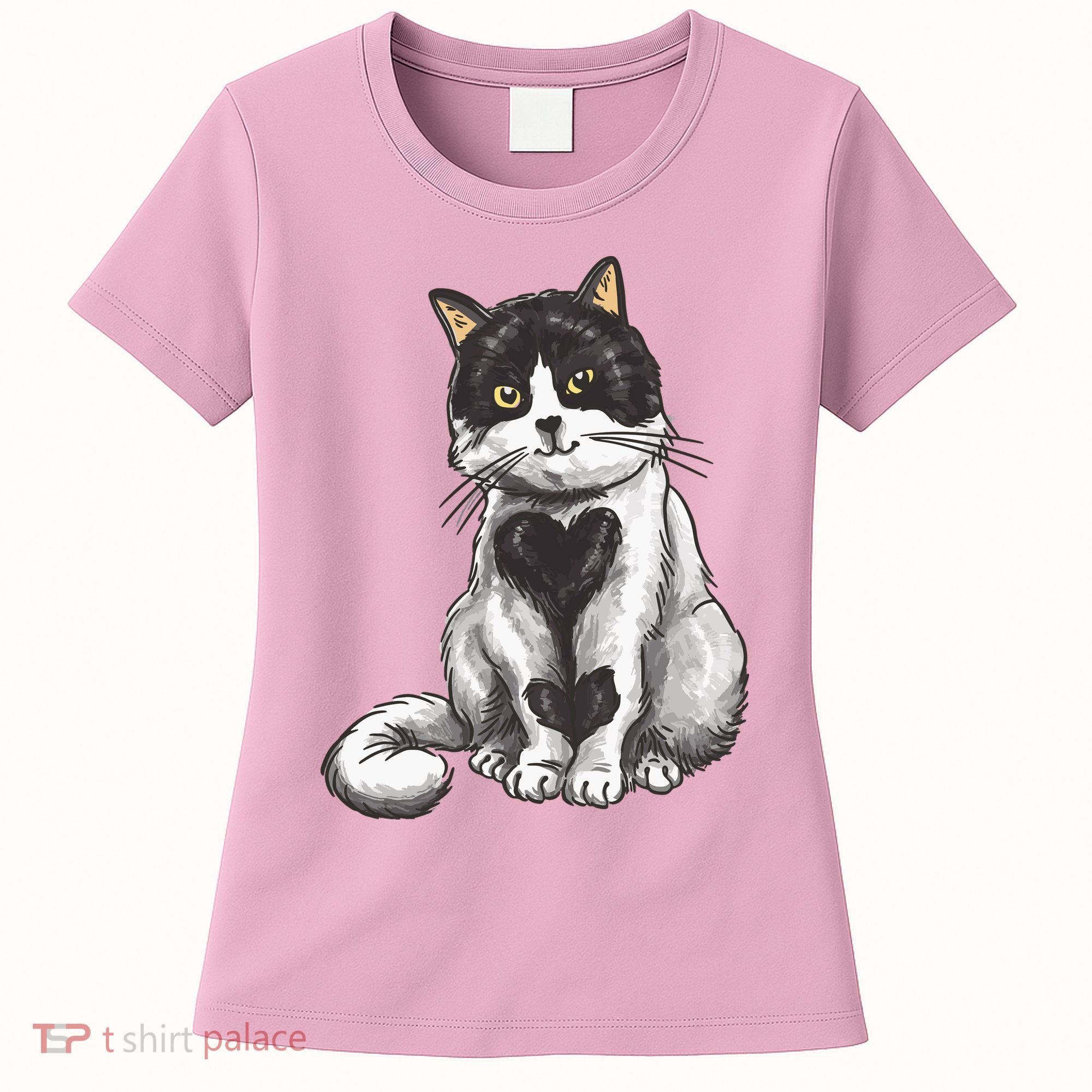 Cat Heart Cute Women's T-Shirt