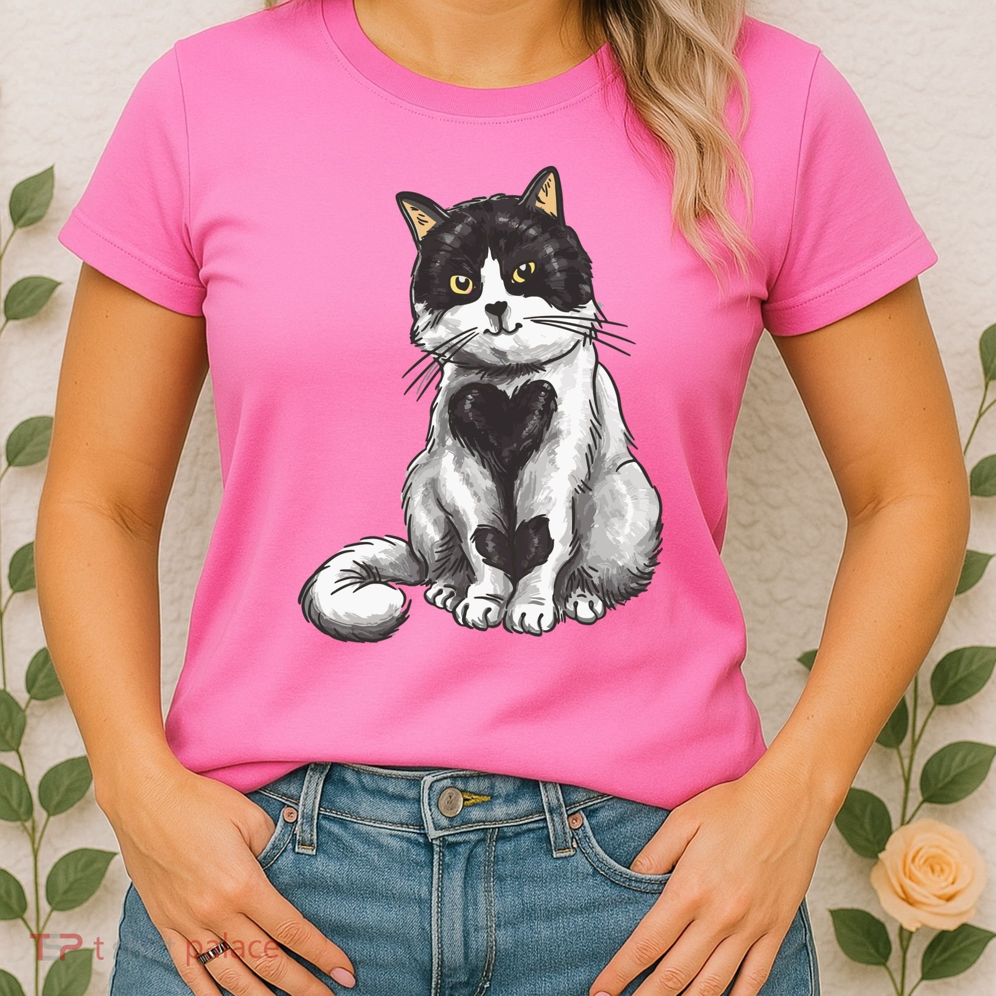 Cat Heart Cute Women's T-Shirt