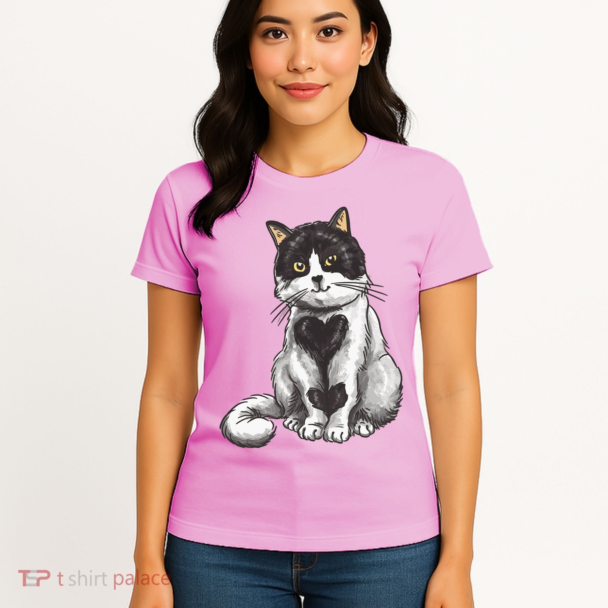 Cat Heart Cute Women's T-Shirt