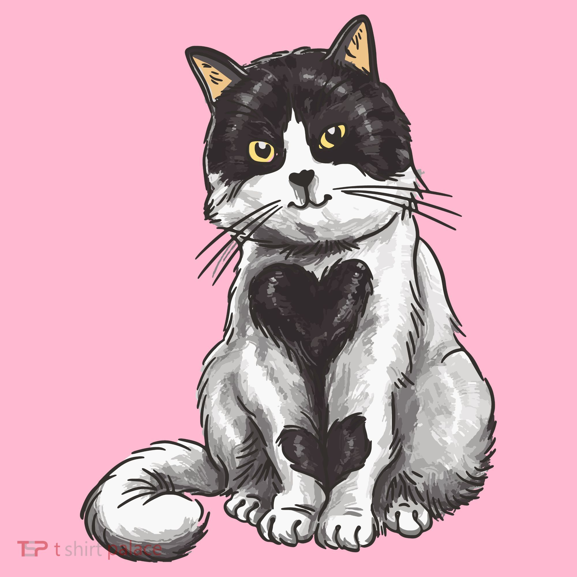 Cat Heart Cute Women's T-Shirt