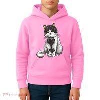 Cat Heart Cute Kids Hoodie thumb 4