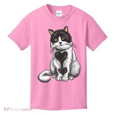 Cat Heart Cute Kids T-Shirt