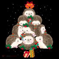 Cute Hedgehog Christmas Tree Funny Pajamas Xmas For Family Coffee Mug thumb 5