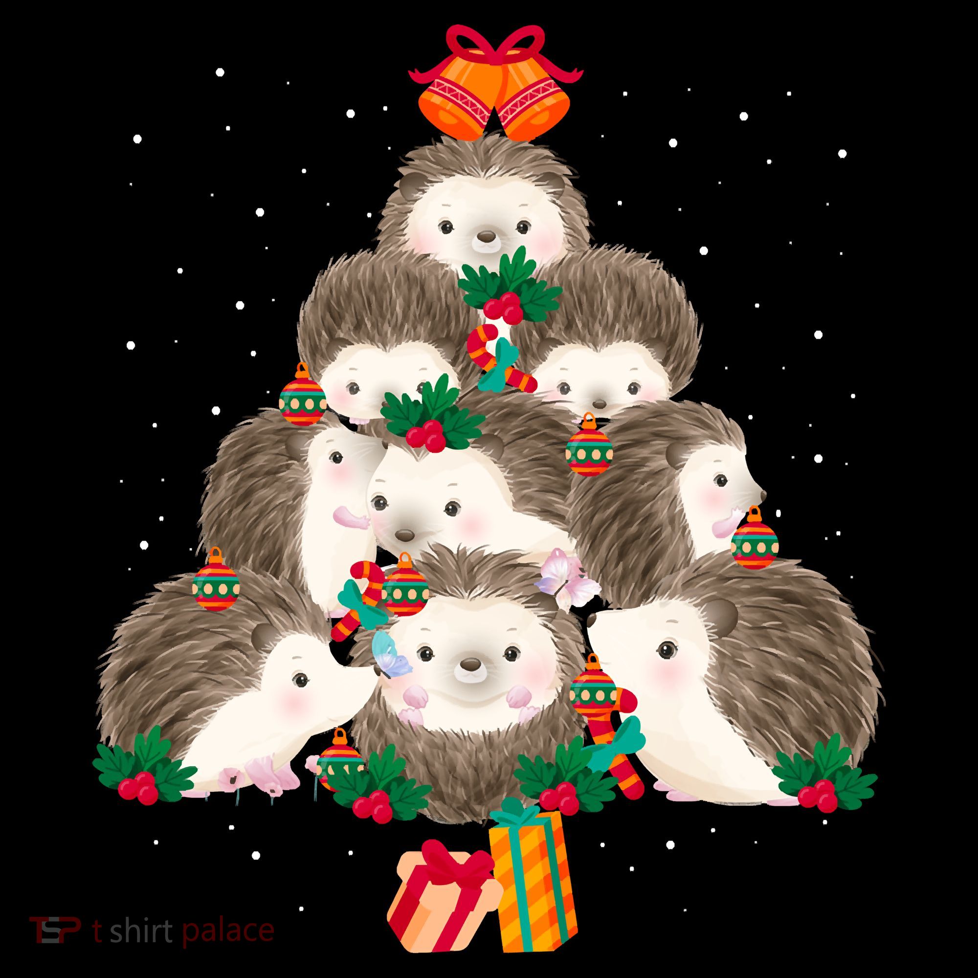 Cute Hedgehog Christmas Tree Funny Pajamas Xmas For Family Coffee Mug