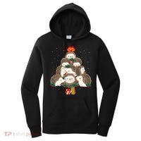 Cute Hedgehog Christmas Tree Funny Pajamas Xmas For Family Women's Hoodie thumb 0