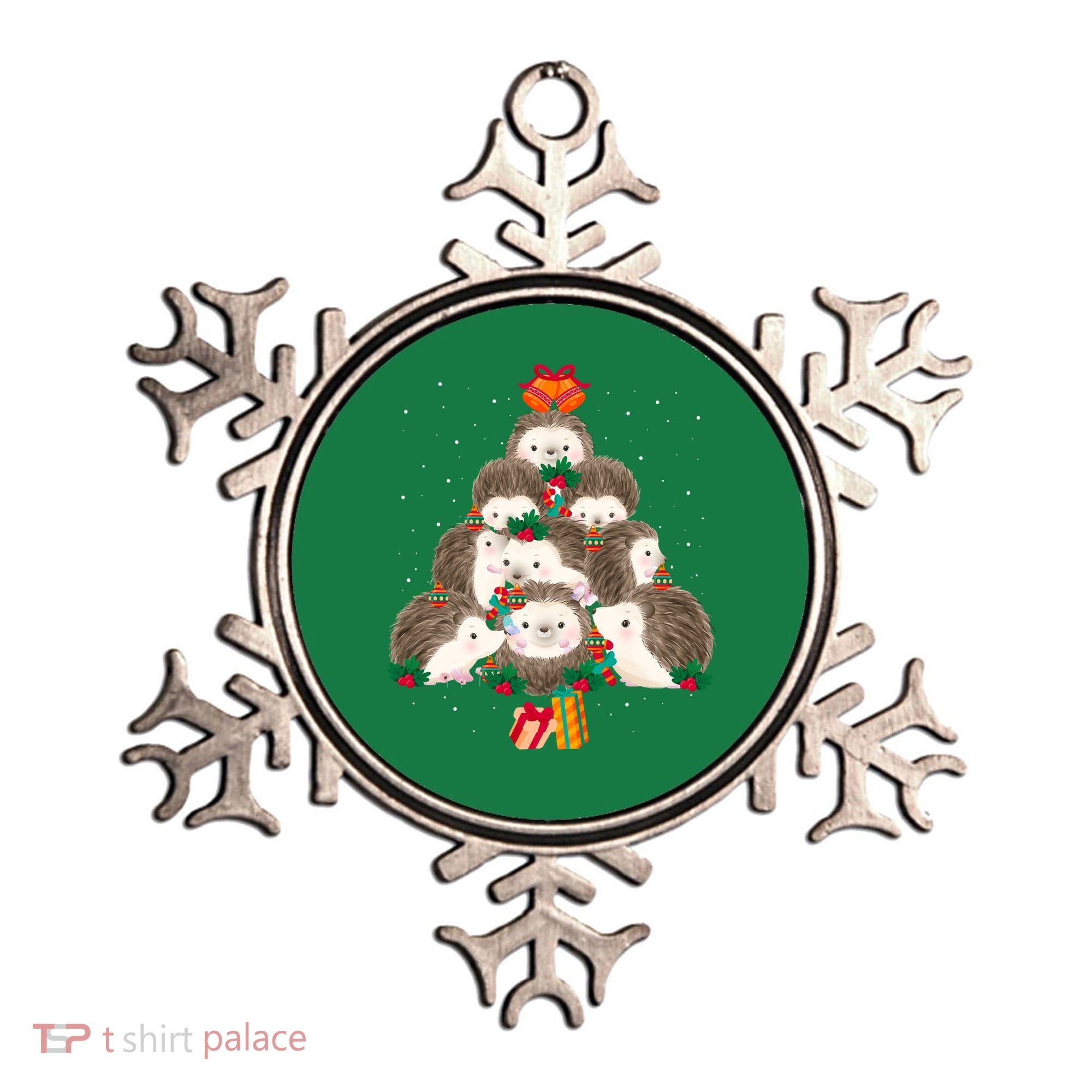 Cute Hedgehog Christmas Tree Funny Pajamas Xmas For Family Ornament