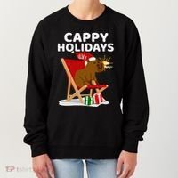 Cappy Holidays Christmas Capybara Funny Capybara Christmas Women's Sweatshirt thumb 0
