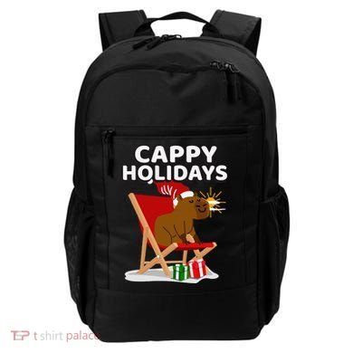 Cappy Holidays Christmas Capybara Funny Capybara Christmas Backpack