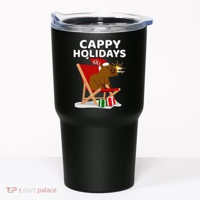 Cappy Holidays Christmas Capybara Funny Capybara Christmas Tumbler