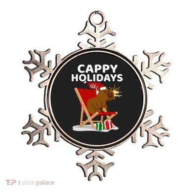 Cappy Holidays Christmas Capybara Funny Capybara Christmas Ornament