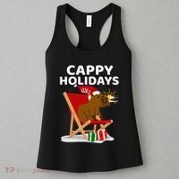 Cappy Holidays Christmas Capybara Funny Capybara Christmas Women's Tank Top thumb 3