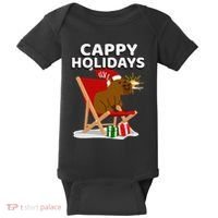 Cappy Holidays Christmas Capybara Funny Capybara Christmas Baby Bodysuit thumb 0