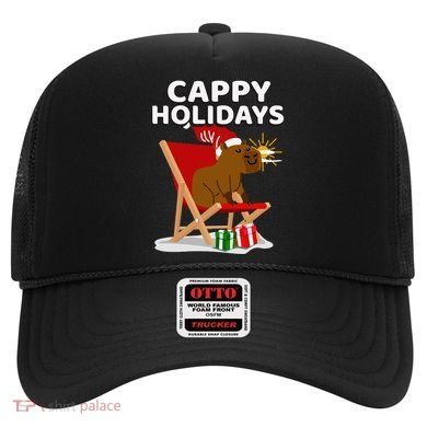 Cappy Holidays Christmas Capybara Funny Capybara Christmas Hat