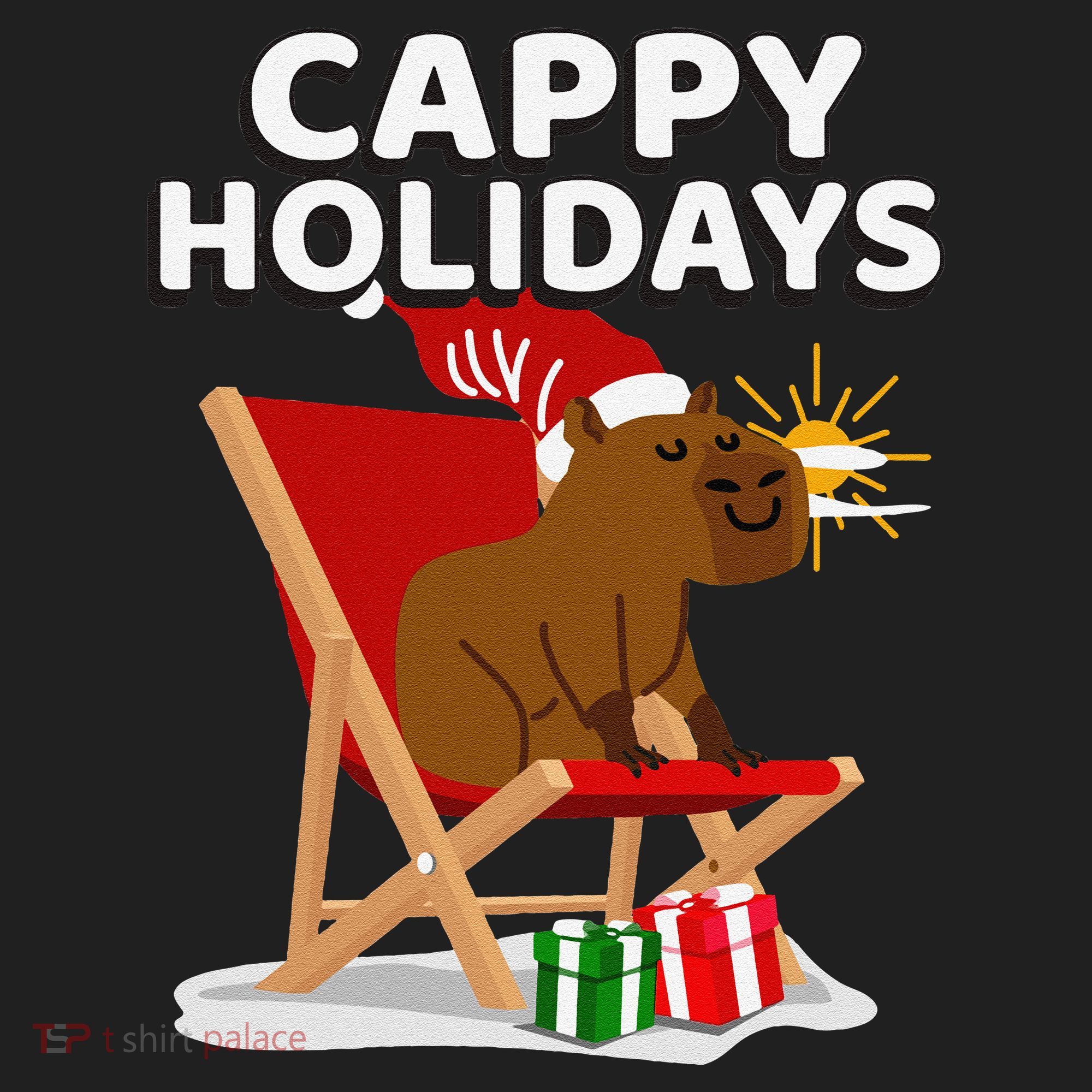 Cappy Holidays Christmas Capybara Funny Capybara Christmas Hat